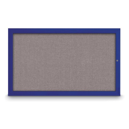 United Visual Products Slim Enclosed Corkboard, 24"x36", White Alum Frame/Dark Spruce UVEB2436-WHITE-DRKSPR